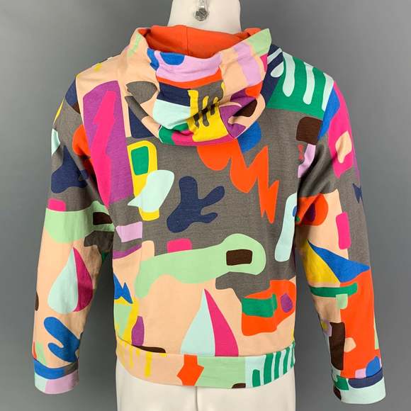 WALTER VAN BEIRENDONCK AW19 Multi Color Drip Print Hooded Sweatshirt - Picture 3 of 5